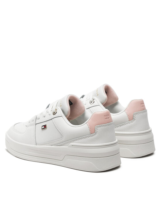 Tommy Hilfiger Tommy Hilfiger Sneakers Flag Basket Sneaker FW0FW08081 Écru