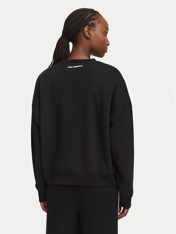 KARL LAGERFELD KARL LAGERFELD Світшот B3W20049 Чорний Regular Fit