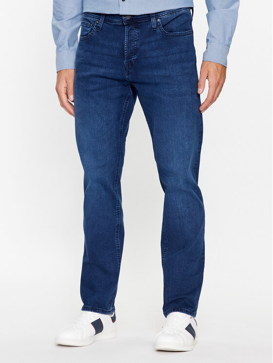 Jack&Jones Jeans Hlače 12246918 Modra Tapered Fit