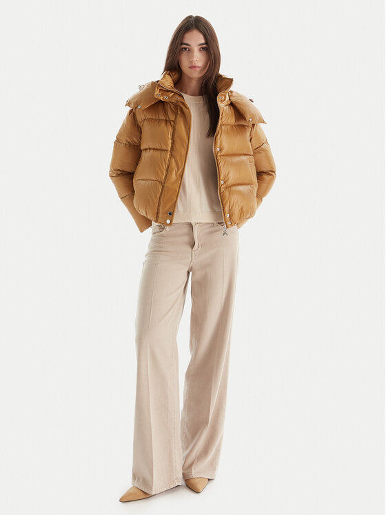Patrizia Pepe Patrizia Pepe Kurtka puchowa 2O0050/A9M0-B847 Beżowy Regular Fit