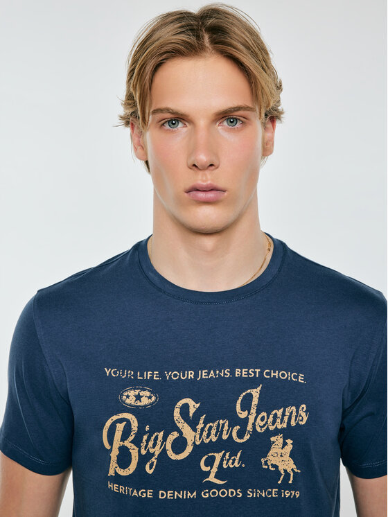 BIG STAR BIG STAR T-Shirt ELLER Niebieski Basic Fit