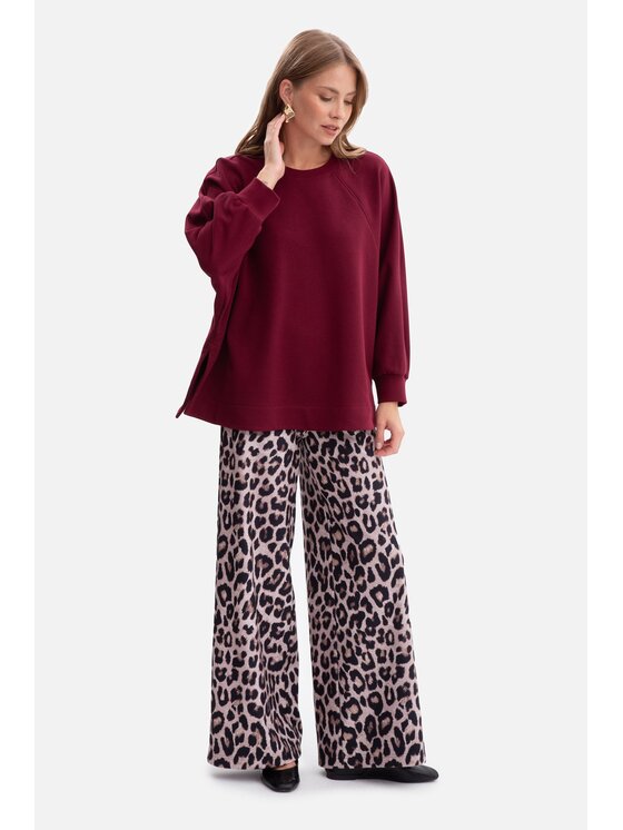 BeWear BeWear Bluza b306 Bordowy Baggy Fit