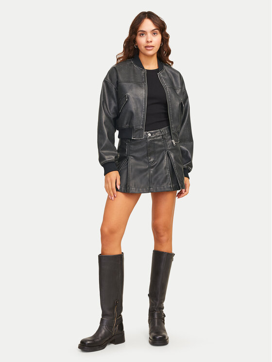 JJXX JJXX Műbőr szoknya Tora 12265729 Fekete Regular Fit