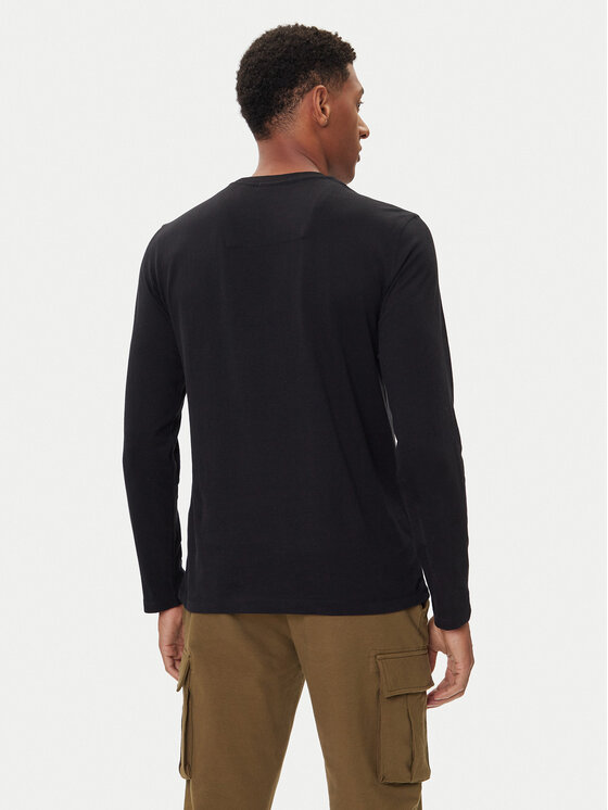 Aeronautica Militare Aeronautica Militare Longsleeve krekls 252TS2468UJ00703 Melns Regular Fit