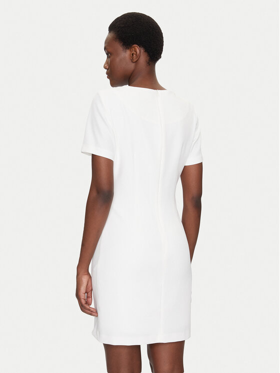 Fracomina Fracomina Koktejlové šaty FS25SD1006W42901 Biela Regular Fit