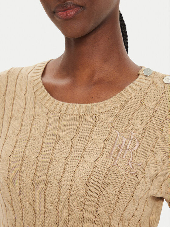 LAUREN RALPH LAUREN Lauren Ralph Lauren Пуловер 200932223005 Бежов Slim Fit