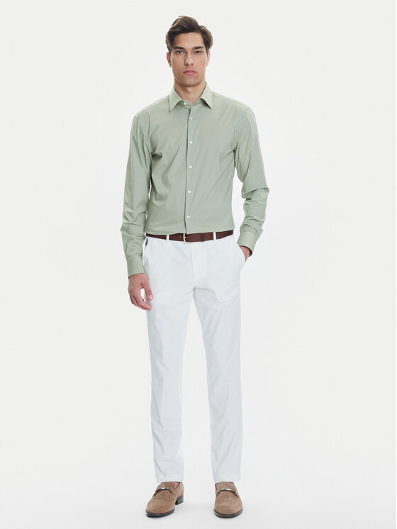 BOSS BOSS Cămașă H-Hank 50469345 Verde Slim Fit