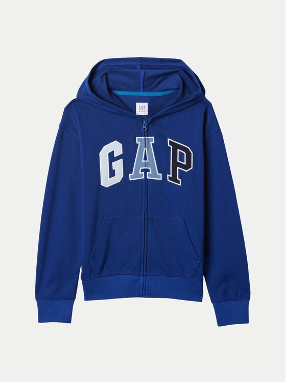 Gap Gap Majica dugih rukava 542315-00 Plava Relaxed Fit