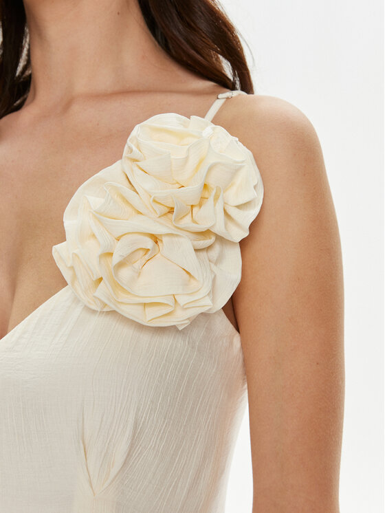 Haveone Haveone Rochie de seară AVS-L104 Écru Regular Fit