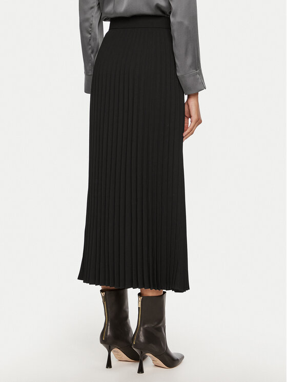 Luisa Spagnoli Luisa Spagnoli Plisuotas sijonas Filetto 541318 Juoda Regular Fit