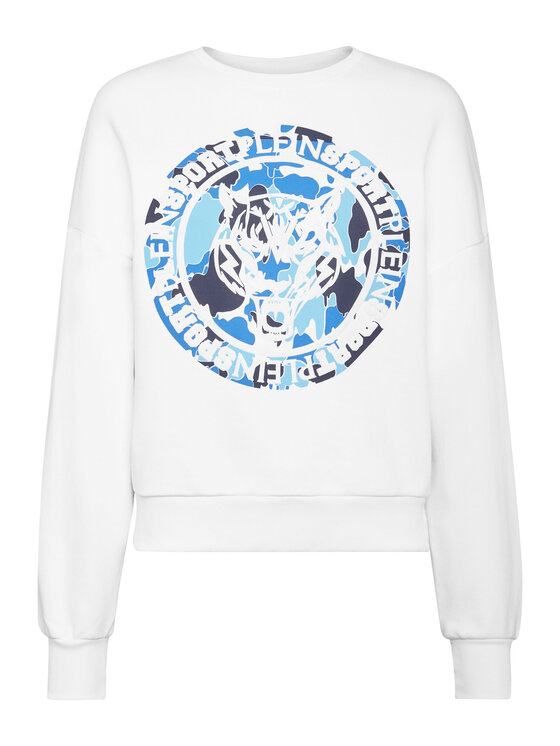 Plein Sport Plein Sport Longsleeve 13005 Biały Regular Fit