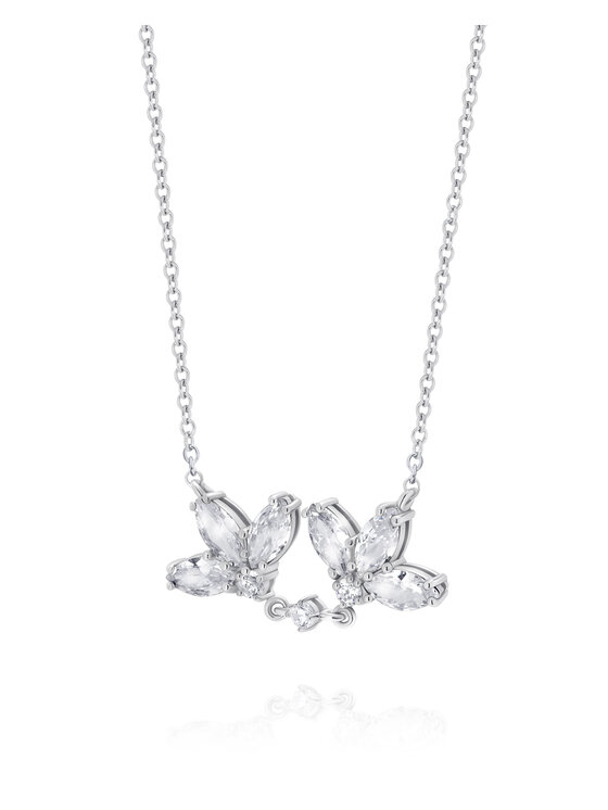 Leis Leis Collana Fiore Placcatura in argento rodiato