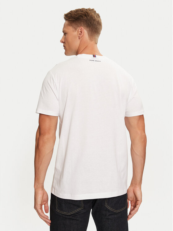 Pepe Jeans Pepe Jeans T-krekls Red Bull Racing RM500001 Balts Regular Fit