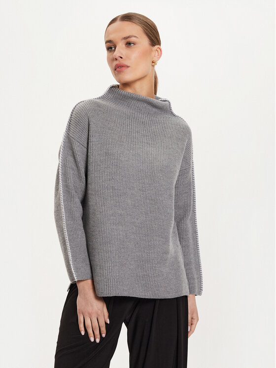 Max Mara Leisure Weekend Max Mara Sweter Fanfara 2426366178 Szary Relaxed Fit