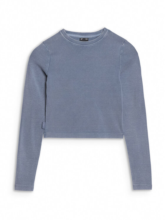 4F 4F Longsleeve 4FJWSS25TLONF430-32S Niebieski Slim Fit