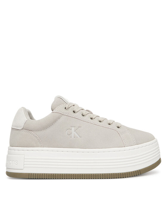 Calvin Klein Jeans Calvin Klein Jeans Sneakersy Bold Flatf Low Lace Mg Sd YW0YW01839 Šedá