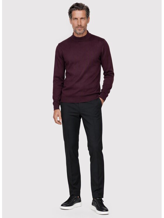 Pako Lorente Pako Lorente Sweter P26WN-2X-015 Bordowy Classic Fit
