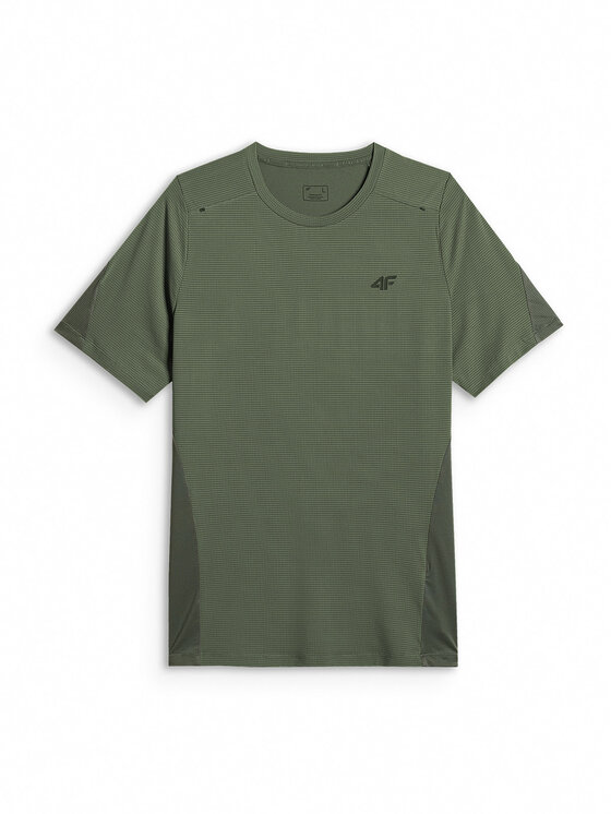 4F 4F Koszulka techniczna ATHLETIC Khaki Regular Fit