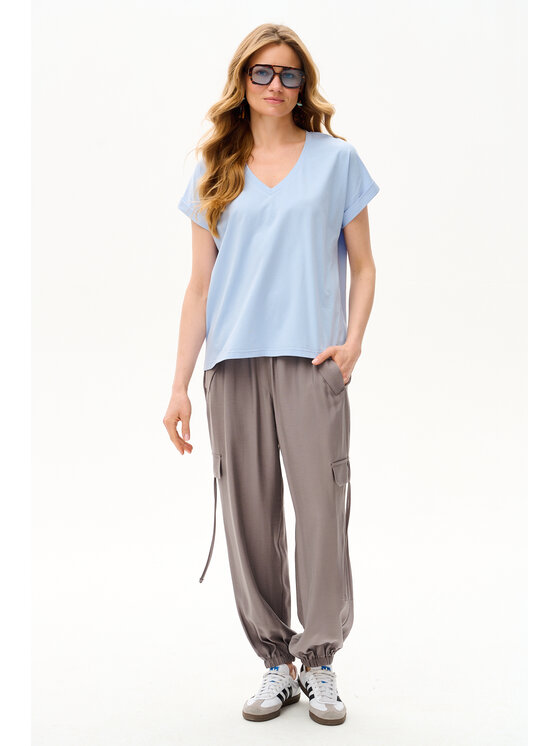 blue shadow blue shadow Bluzka Filya Niebieski Regular Fit