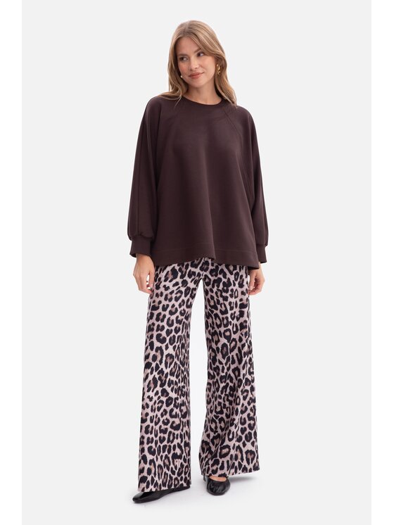 BeWear BeWear Bluza b306 Brązowy Baggy Fit