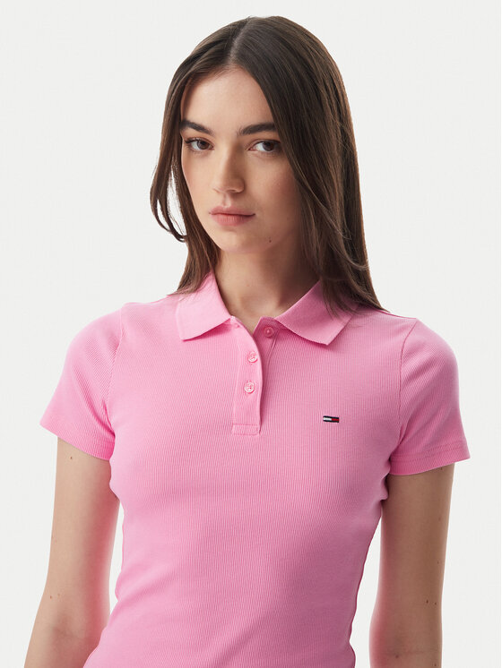 Tommy Jeans Tommy Jeans Polo särk DW0DW22327 Heleроosa Slim Fit