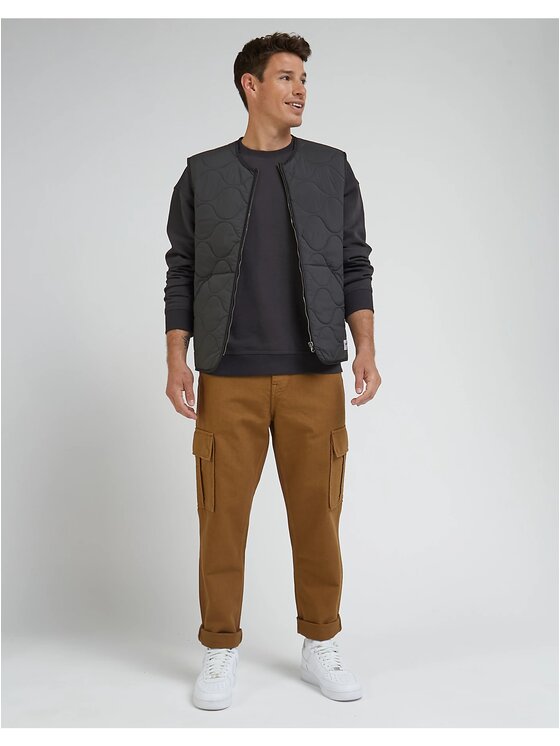 Lee Lee Kamizelka VEST Czarny Regular Fit