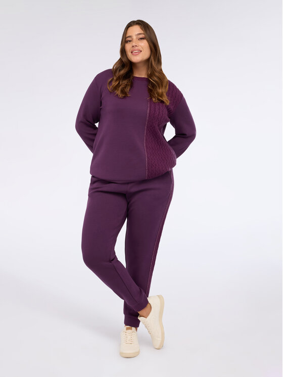 Fiorella Rubino Fiorella Rubino Felpa G825L008618N039 Viola Boxy Fit