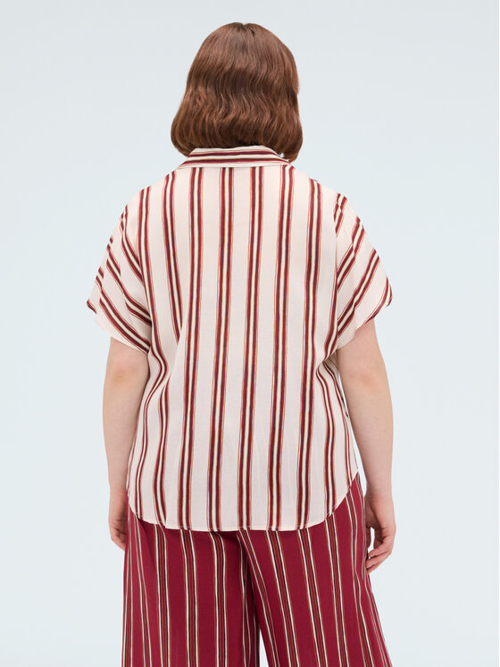 Fiorella Rubino Fiorella Rubino Koszula 5019L000186N0R2 Kremowy Boxy Fit