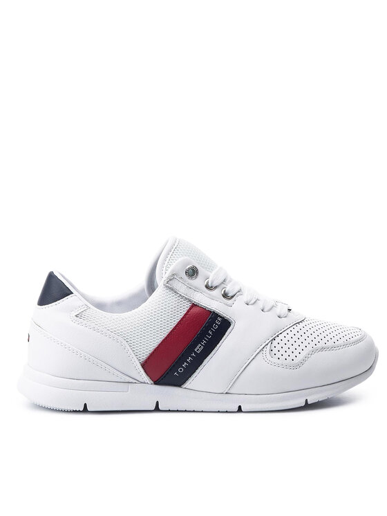 Tommy Hilfiger Snīkeri Lightweight Leather FW0FW04261 Balts