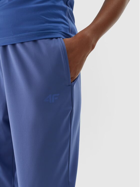 4F 4F Pantaloni da donna 4FWAW24TFTRF689-31S Blu Regular Fit