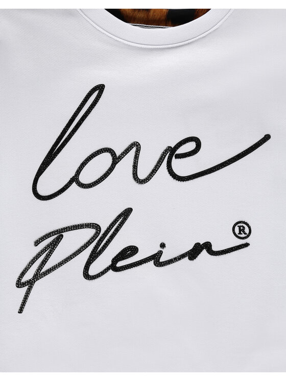 PHILIPP PLEIN PHILIPP PLEIN Bluza 2301 Biały Basic Fit