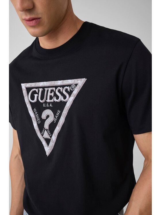 Guess Guess T-Shirt 183289 Černá Classic Fit