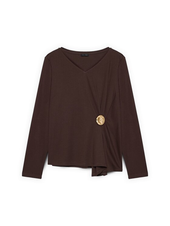 Fiorella Rubino Fiorella Rubino T-shirt G099L008776N022 Marrone Regular Fit