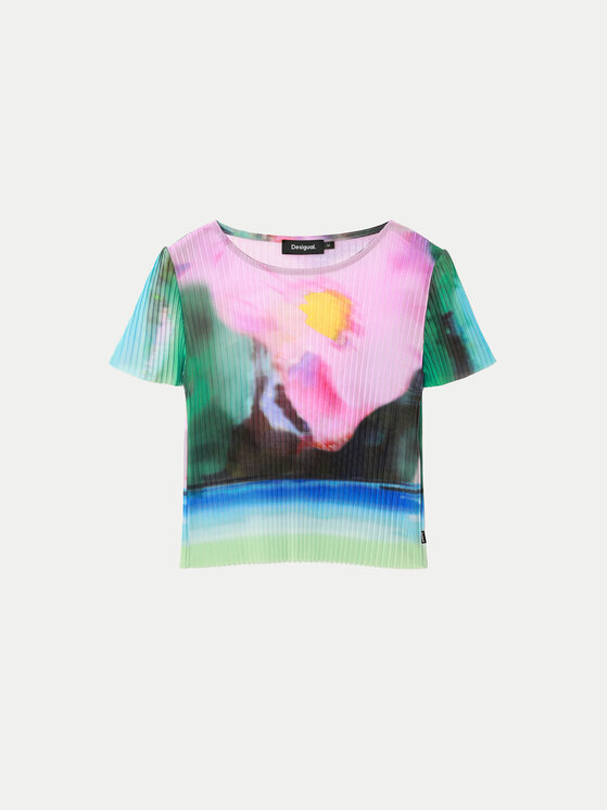 Desigual Desigual Marškinėliai Plisa 24WWTK95 Spalvota Slim Fit