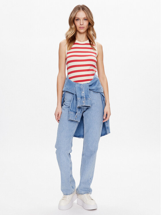 Top TSLEF007 Rosso Regular Fit