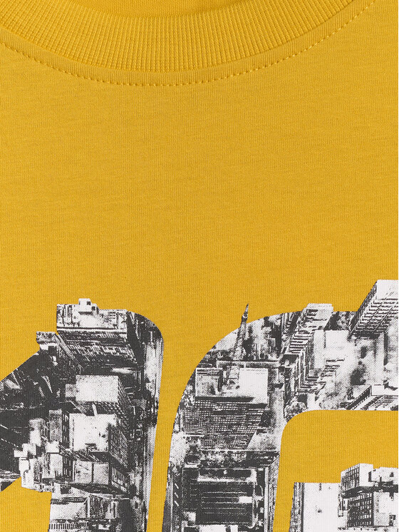 4F 4F T-Shirt CITY Żółty Regular Fit