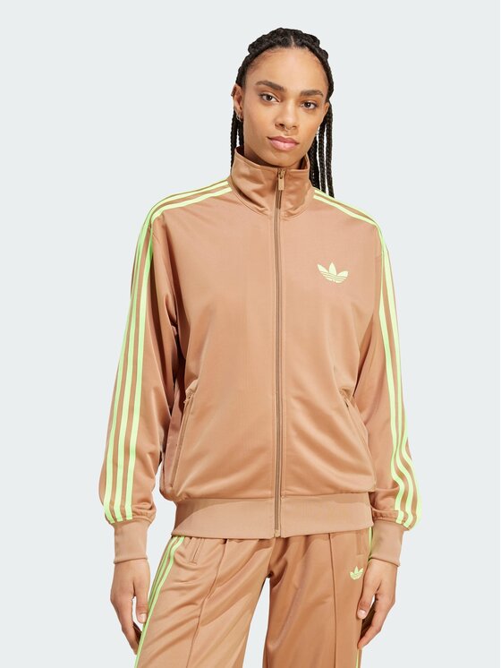 adidas adidas Bluza Adicolor Classic Firebird Loose Brązowy Loose Fit