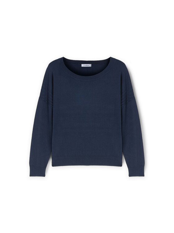 Motivi Motivi Sweter M364W003525N034 Niebieski Regular Fit