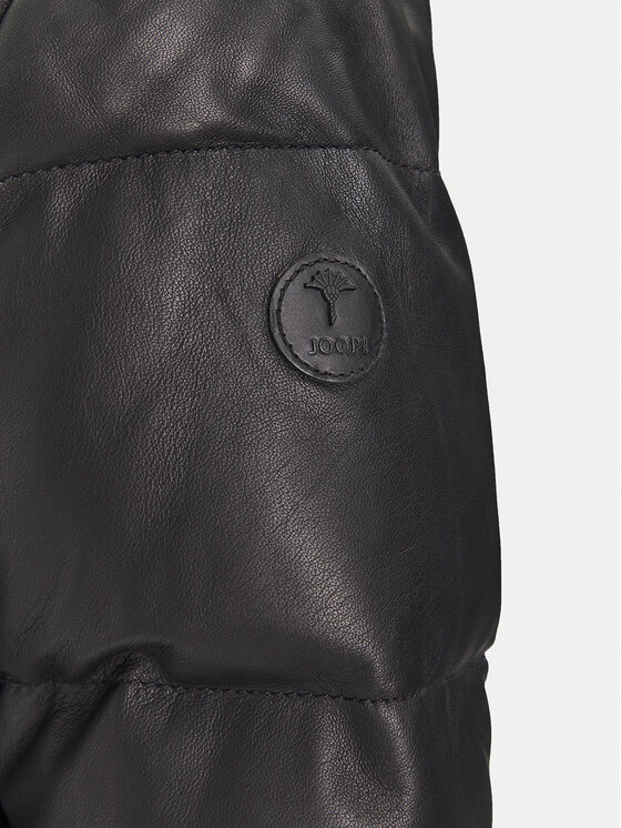 JOOP! JOOP! Bőrkabát 17 Loman 80000852 Fekete Regular Fit