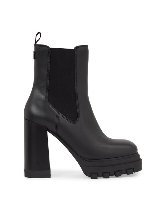Botine Tommy Jeans Tjw High Heel Chelsea EN0EN02306 Negru