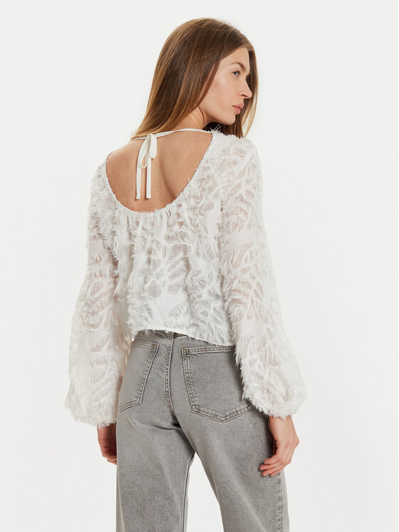 Gina Tricot Gina Tricot Bluse 23424 Weiß Regular Fit