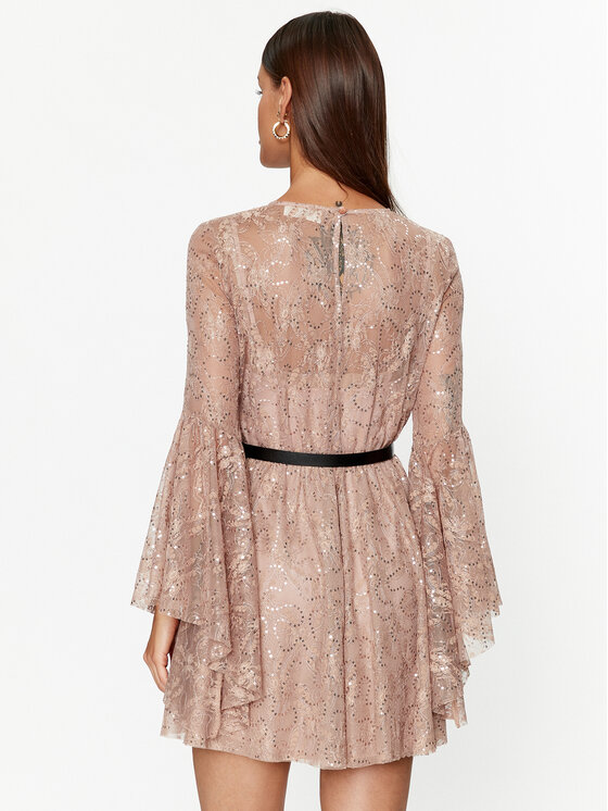 ViCOLO ViCOLO Abito da cocktail TR0261 Beige Regular Fit