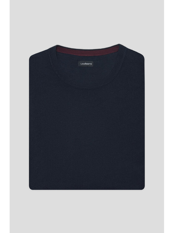 Lancerto Lancerto Sweter Geir SW073224000080 Granatowy Regular Fit