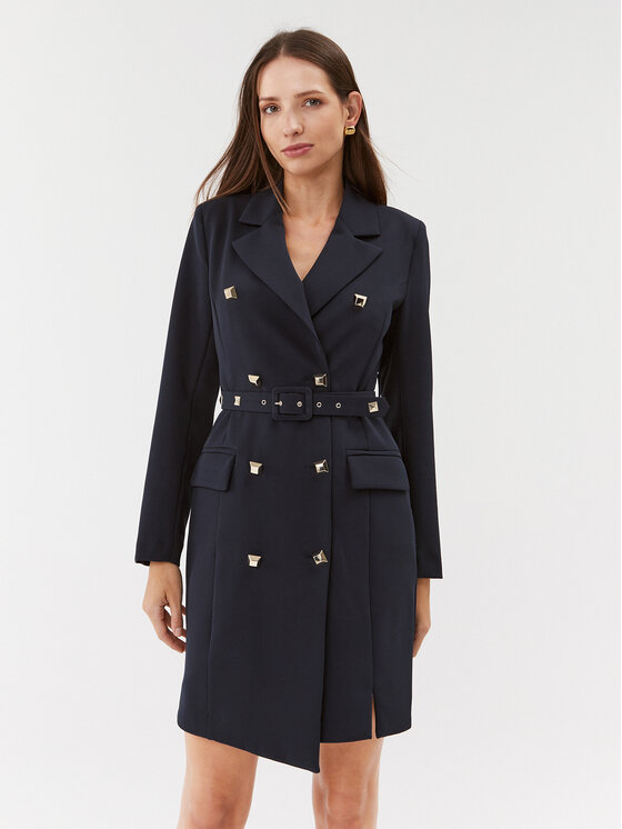 Maryley Maryley Hétköznapi ruha 23IB372/41MO Sötétkék Regular Fit