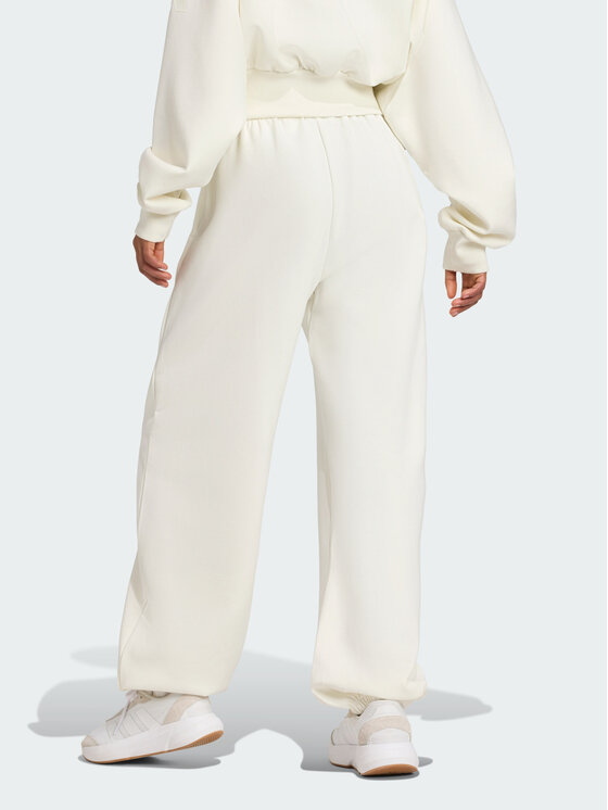 adidas adidas Spodnie materiałowe 151545 Biały Loose Fit