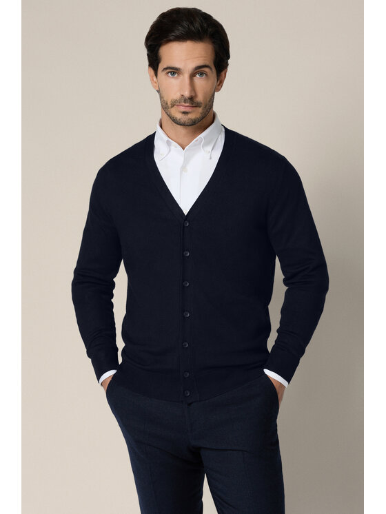 Lancerto Lancerto Kardigan Elva SW073225000046 Granatowy Regular Fit