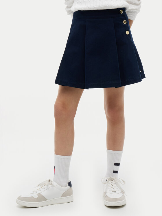 Tommy Hilfiger Fustă KG0KG09436 Bleumarin Regular Fit