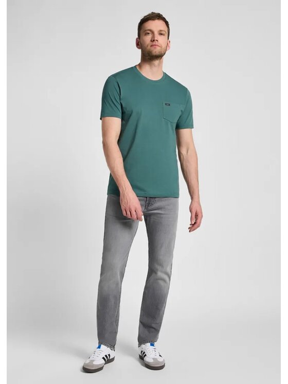 Lee Lee T-Shirt POCKET TEE Zielony Regular Fit
