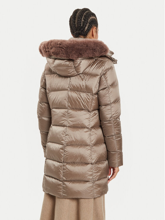 Bomboogie Bomboogie Пухено яке CW636LTDLC4 Кафяв Regular Fit