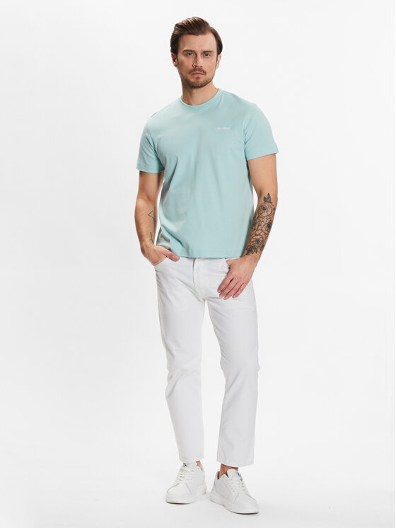 Calvin Klein Calvin Klein T-Shirt Micro Logo Interlock T-Shirt K10K109894 Μπλε Regular Fit